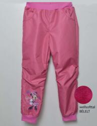  DISNEY Minnie egér bélelt vízlepergetős nadrág magenta szín 2-3 év (98 cm)