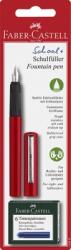 Faber-Castell Stilou scolar blister rosu cu 6 cartuse Faber-Castell FC149812 (FC149812)