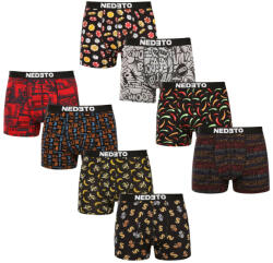 Nedeto 8PACK Férfi boxeralsó Nedeto többszínű (8NBV2) XL - pepita