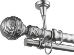  Venetia Dupla Galéria Kárnyszerelvény - Fém, Ezüst - 400 cm