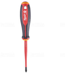 Milwaukee VDE csavarhúzó 3 oldalú markolattal PZ/SL 2×100 4932478736