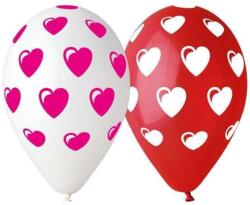 Szíves lufi szett/5db 30 cm