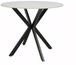 SIGNAL MEBLE Talia Kerek Kerámia Étkezőasztal Márvány Fehér-Fekete Modern (TALIABC90)