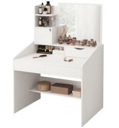 Fodym Kozmetikai Fehér Sminkasztal Tükörrel - Skandináv Stílus