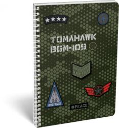 Lizzy Card Spirál füzet A4 vonalas Tomahawk minta