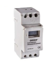  Orno digitális heti időkapcsoló sínre OR-PRE-414