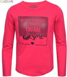 Losan Póló felíratos málnaszín 8 év (128 cm)