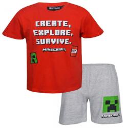  Mojang Minecraft gyerek rövid pizsama piros szürke 5-6 év (116 cm)