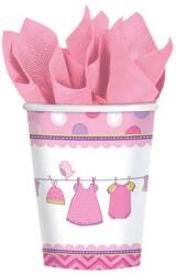  party pohár baby girl 8 db-os 266 ml