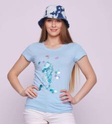  Női gyöngyös flitteres póló/felső Seahorse large (L)