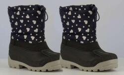  Happy Bee Éjkék ezüst szíves hótaposó csizma 31