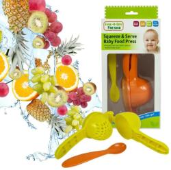  First Steps First Steps Kézi gyümölcs és zöldség prés kiskanállal