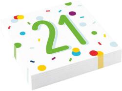  Happy Birthday 21 éves szalvéta 20 db-os 33x33 cm