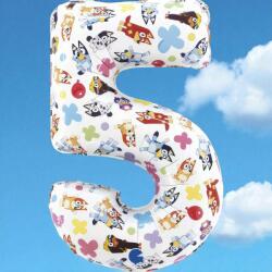  DISNEY Bluey Szülinapi Fólia lufi 5-ös 66 cm