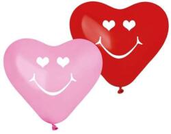  Mosolygós szíves lufi szett/5db 25 cm