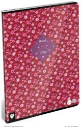 Lizzy Card A/4 kockás füzet, Apró virág mintás (87-32)