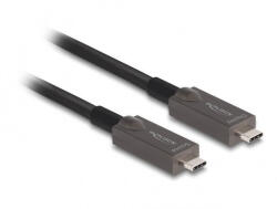 Delock Aktív optikai USB-C Video + adat + PD kábel 15 m - pepita