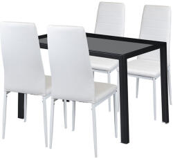 Leziter Nicole 4+1 étkező garnitúra fehér - pepita - 67 850 Ft