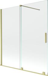 Mexen Velar Kádparaván 2 részes csúszó 150 x 150 cm, átlátszó nano, arany s csiszolt- 896-150-000-01-55 Kádparaván (5905315221162)