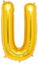  Maxee születésnapi lufi, U betű, arany, 40 cm