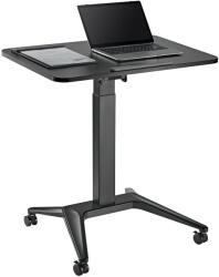 Maclean mobil asztali laptop asztal, fekete, pneumatikus magasságállítás, 80x52cm, 8kg max, 109cm magas, MC-453B