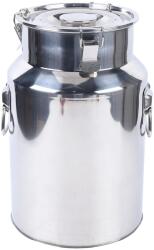  Rozsdamentes acél tejkanna, 18L kapacitás, szivárgásmentes kialakítás, Ezüst