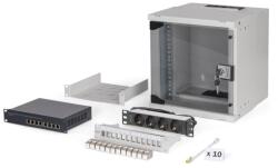 ASSMANN Rack Digitus by Assmann SOHO Pro DN-49100-SET, 10 inch, 6U, 315 x 300 mm, Light Grey (DN-49100-SET)