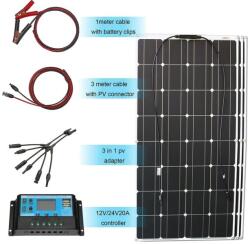  Rugalmas napelem készlet, 12 V kimenet, alkalmas csónakhoz, autóhoz, lakóautóhoz, 300 W-os napelemes rendszer