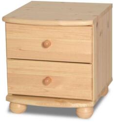 Etsberger Claudia Éjjeliszekrény - Tömör Borovi Fenyő - 2 Fiókos