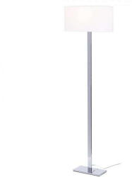  PLAZA Modern Állólámpa - Króm - Fehér Textil Búra