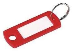  Kulcsjelölő címke beírós piros - pepita