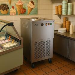  Musso Professzionális fagylaltgép, Club, ideális HoReCához, tálka térfogata 6 l, hozzávaló térfogata 2, 5 l, előhűtés nélkül, prémium olasz minőség, beépített kompresszor, elkészítési idő 30/4