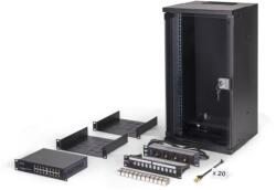 ASSMANN Rack Digitus by Assmann SOHO Pro DN-49105-SET, 10 inch, 12U, 315 x 300 mm, Black (DN-49105-SET)