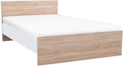 Leziter Miami franciaágy ágyneműtartó nélkül 140x200 cm sonoma tölgy-fehér