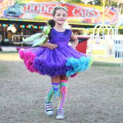 Madmia Lila Tütü Ruha - 6-7 éves korig, Többszínű Fodrokkal