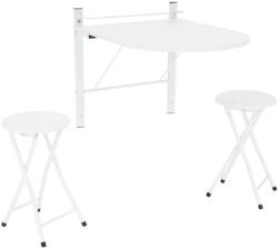 TEMPO KONDELA Étkezőgarnitúra 1+2, fehér, AMADEO NEW - pepita