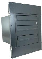 Damech Postaláda, többlakásos, kerettel, antracit, 3 modulos, 40x36x52 cm, Damech