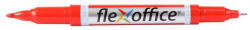 FlexOffice Alkoholos marker, 0, 4/1, 0 mm, kúpos, kétvégű, FLEXOFFICE " PM01" , piros (FO-PM01RED)