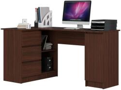 AKORD Sarokasztal B20 CLP Balos - Wenge Színben, 155x77x85 cm, 3 Fiókkal, 1 Ajtóval, Laminált Lemez, ABS Élzárással, Összeszerelés Szükséges (IP0PBIUVEN003)