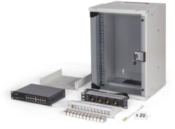 ASSMANN Rack Digitus by Assmann SOHO Pro DN-49102-SET, 10 inch, 9U, 315 x 300 mm, Light Grey (DN-49102-SET)