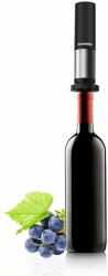 Gastroback borürítő pumpa, Aroma Wine, 3 hétig tárolja a bort, 2 nemesgáz patron, 2 dugó, elegáns doboz és állvány, fekete/ezüst
