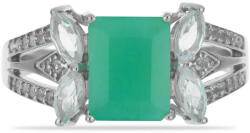  Smaragd és Topáz Ezüst Gyűrű - 3.31 Karát