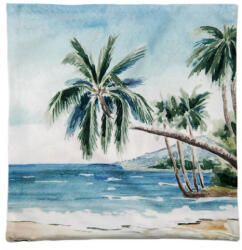 Clayre & Eef Textil Párnahuzat 45X45cm, 100% Polyester, Pálmafás