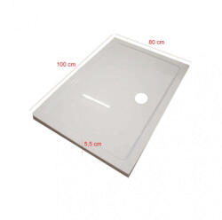 Leziter Modena Slim Aszimmetrikus Zuhanytálca - 80x100 cm