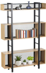 TEMPO KONDELA 3 polcos polcállvány, tölgy/fekete, KILIS NEW TYP 3