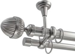 Fém Galéria - Dupla Rúd - 360 cm - Ezüst