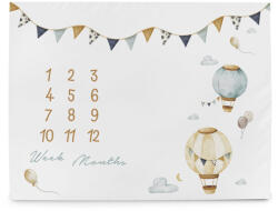 ceba baby Fotózáshoz mérföldkő alátét (92x72) Basic Ballons - pepita