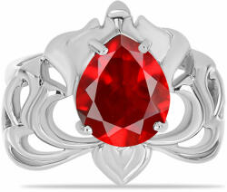  Ezüst Gyűrű Vörös Acháttal, Y58727/57