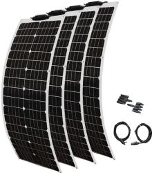  Rugalmas napelemkészlet, 100 W kimenet, intelligens töltési technológia, 200W -os napelemkészlet