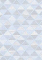  Geometriai Szőnyeg - Kék-Szürke Háromszög - 160x230 cm